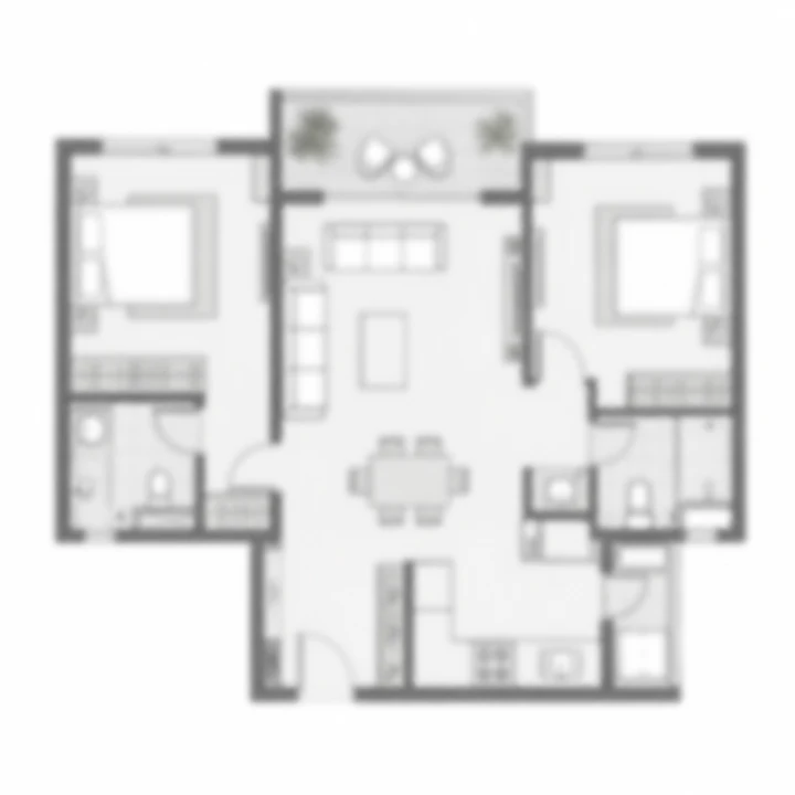 Urbanrise Gattahalli 2 BHK indicative floor plan, 1,100 to 1,250 sq ft on the client brief's tentative band